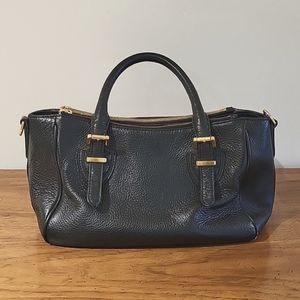 J Crew black leather handbag